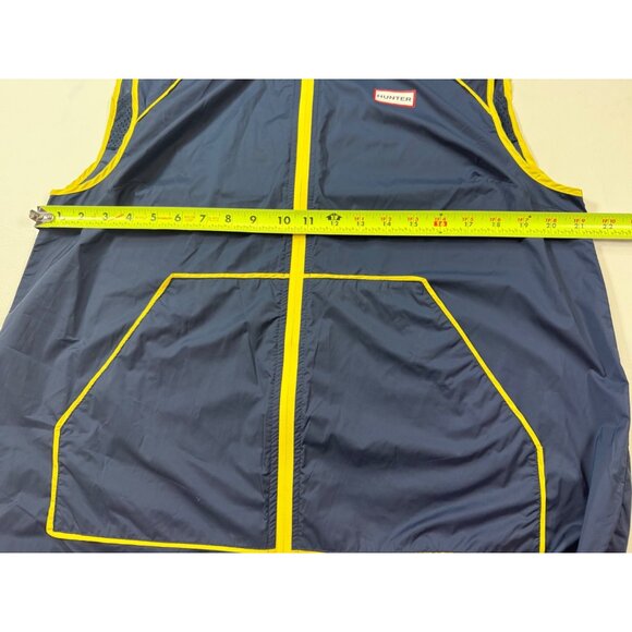 Hunter large Windbreaker Hooded Vest Medium Navy Yellow Lightweight (bin HH161) - Picture 7 of 10